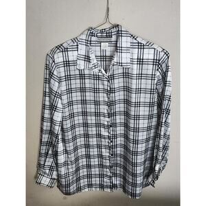 Mens Notations Size Large Black And White Stripped